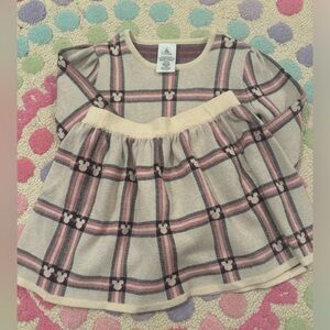 Disney Plaid Knit with Red and Cream